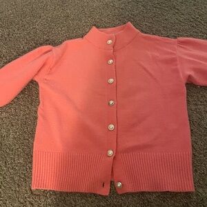 Pink sweater, cardigan